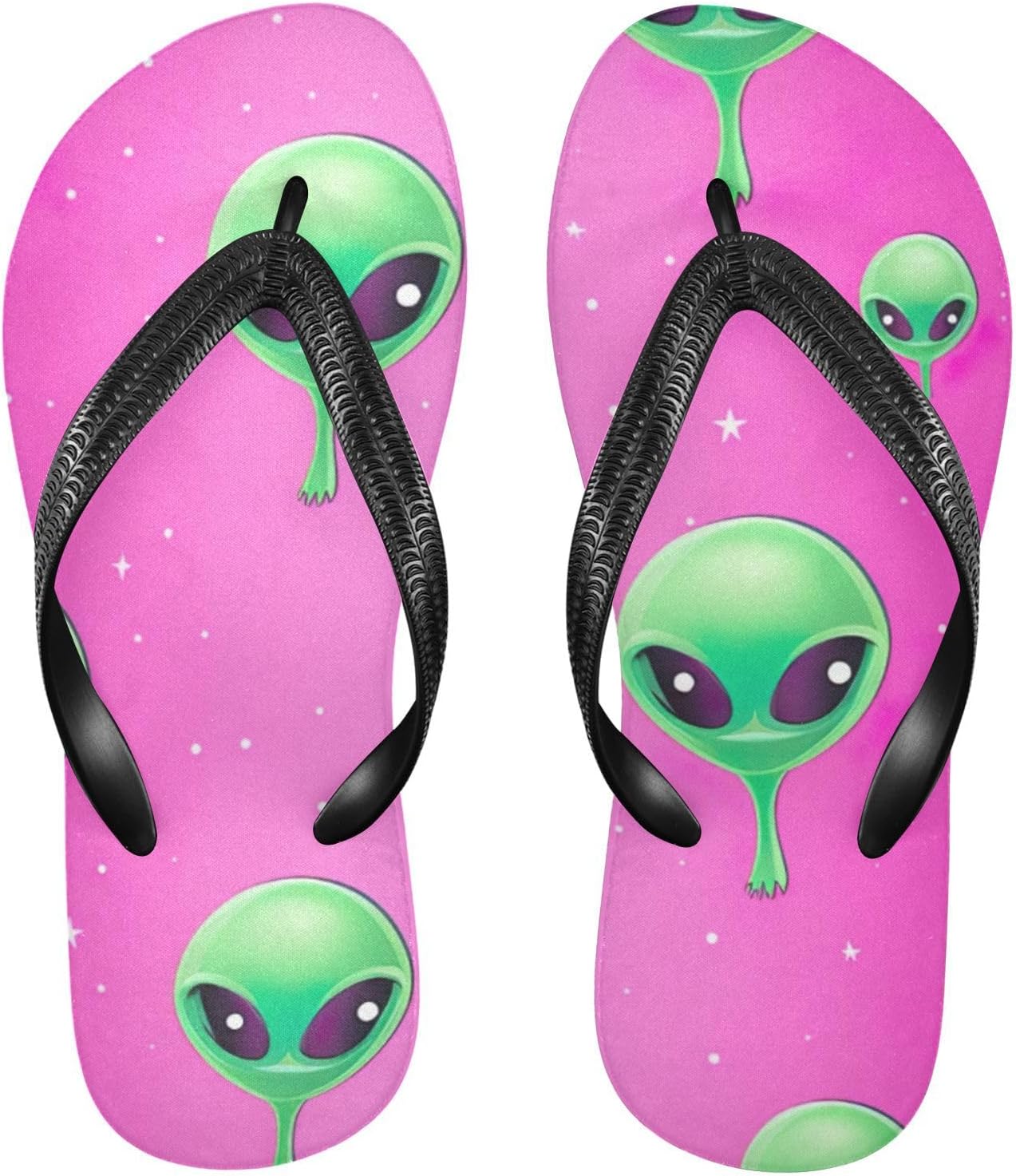 

Пляжные летние сандалии Green Aliens Purple Flip Flop для женщин и мужчин, тапочки для душа Kfbe