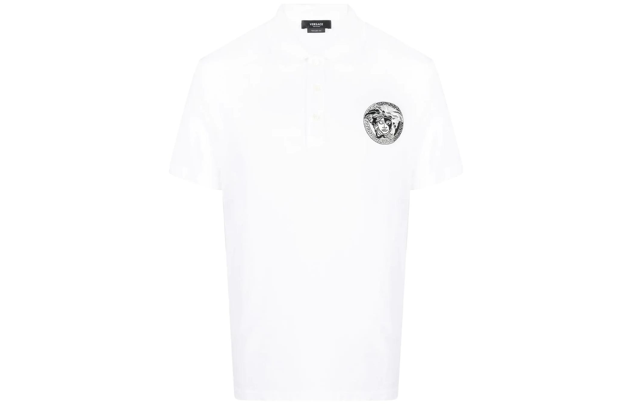 

Футболка поло мужская черная VERSACE, белая