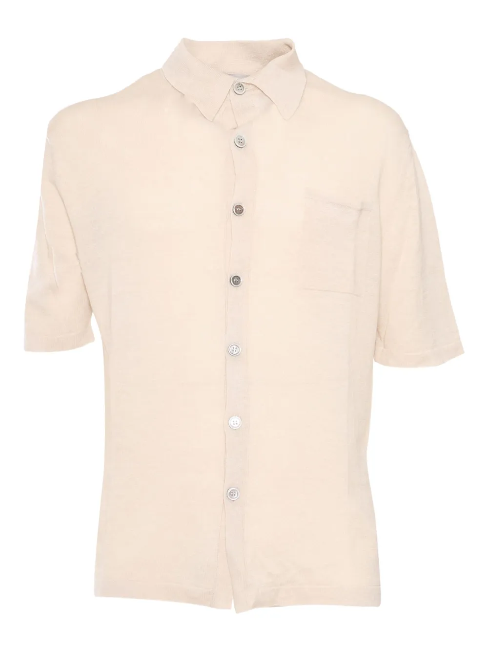 

Рубашка с короткими рукавами и карманом Settefili Cashmere, нейтральный
