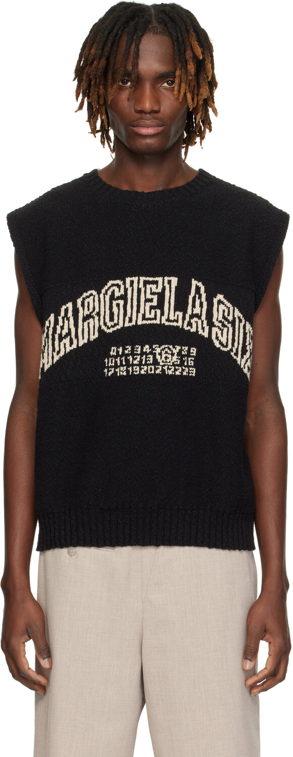 

Жилет с черно-белыми вставками MM6 Maison Margiela