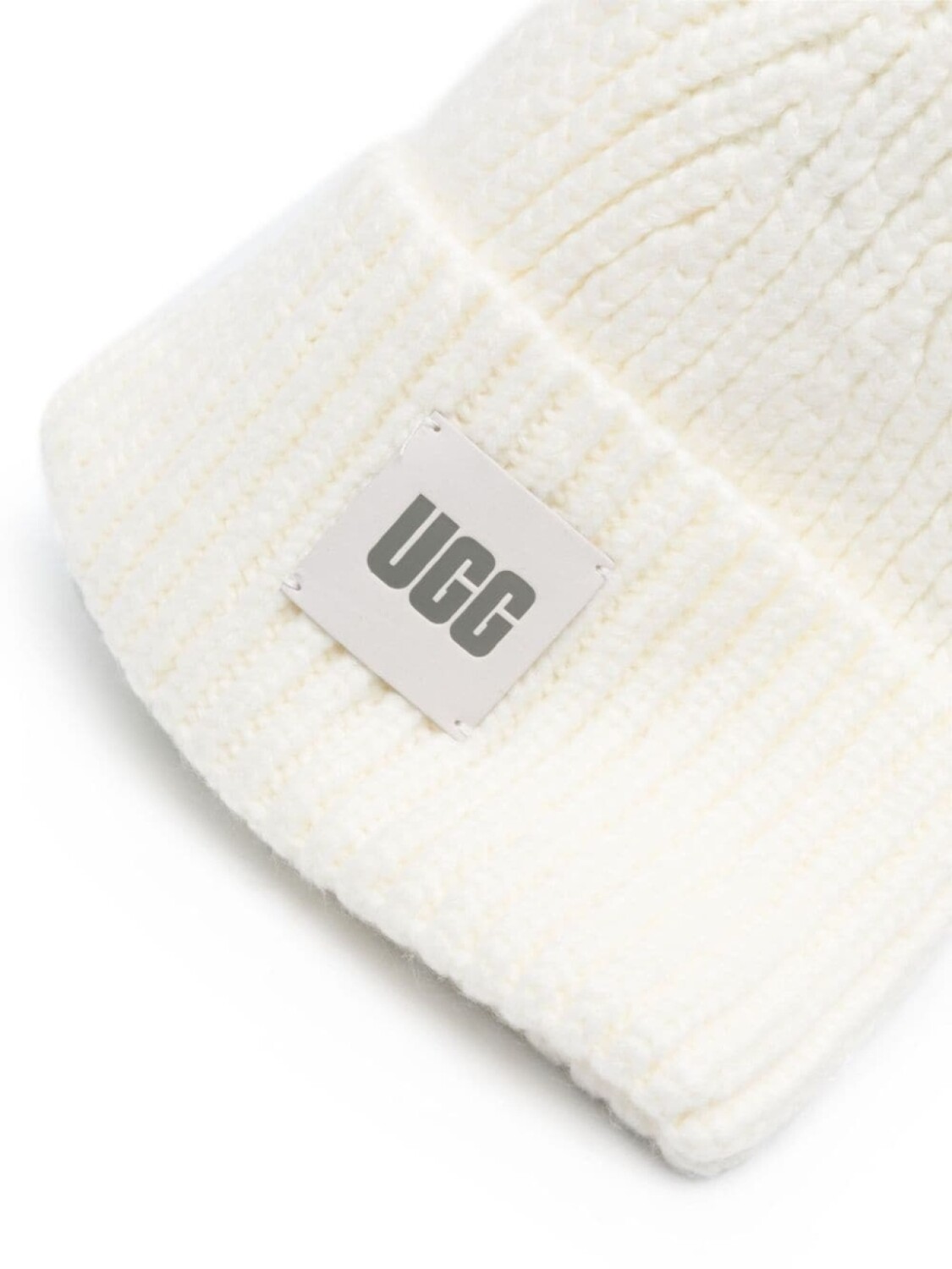

UGG шапка бини в рубчик, белый