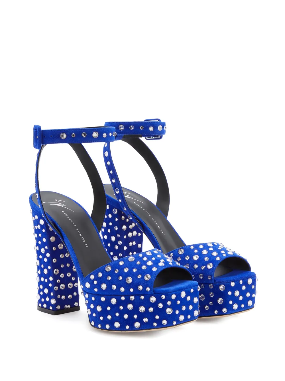 Босоножки New Betty 120 с кристаллами Giuseppe Zanotti, синий — фото 2