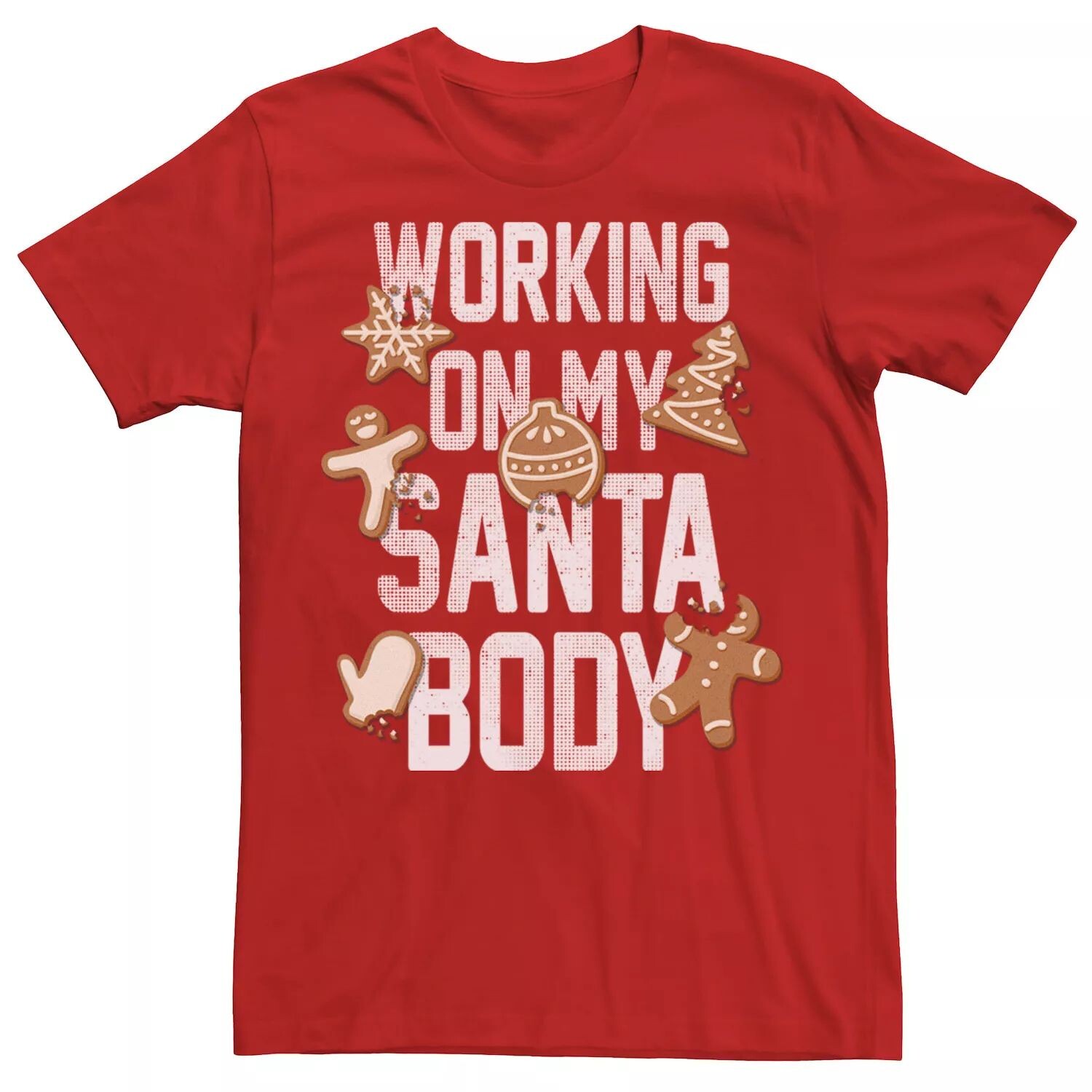 

Мужская футболка Work On My Santa Body Cookies Licensed Character