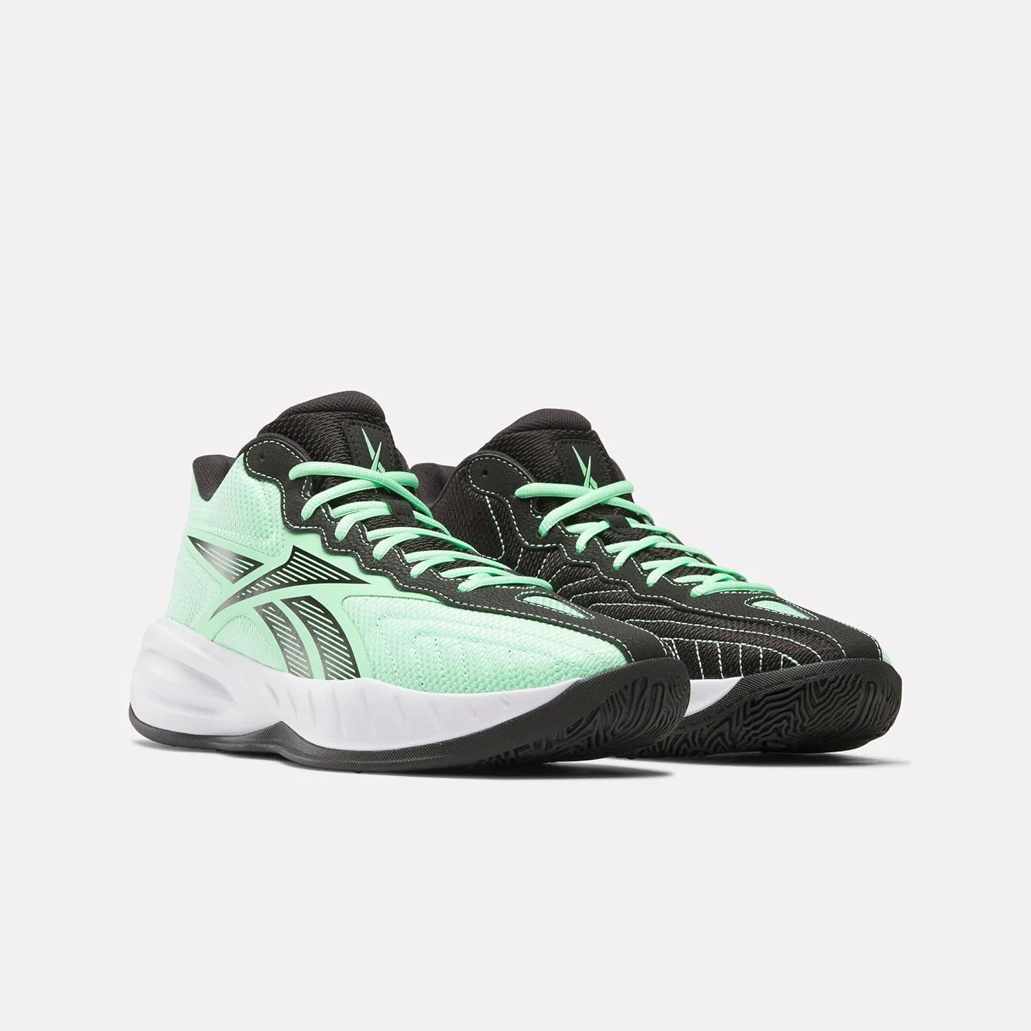 Кроссовки Reebok Unix Press Trainers, Green Glow Core Black White — фото 2