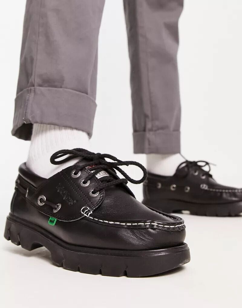 

Черные топсайдеры Kickers Lennon эксклюзивно для ASOS