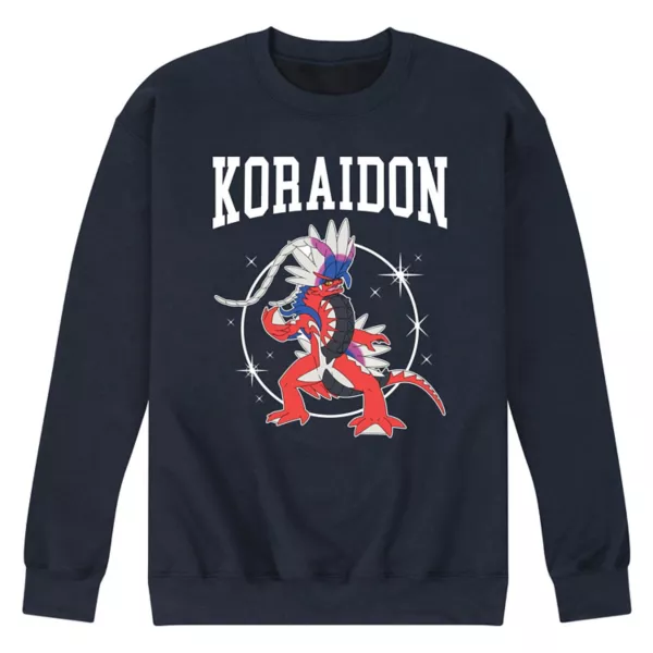 

Мужская толстовка Pokemon Koraidon с принтом в стиле колледжа Licensed Character, синий