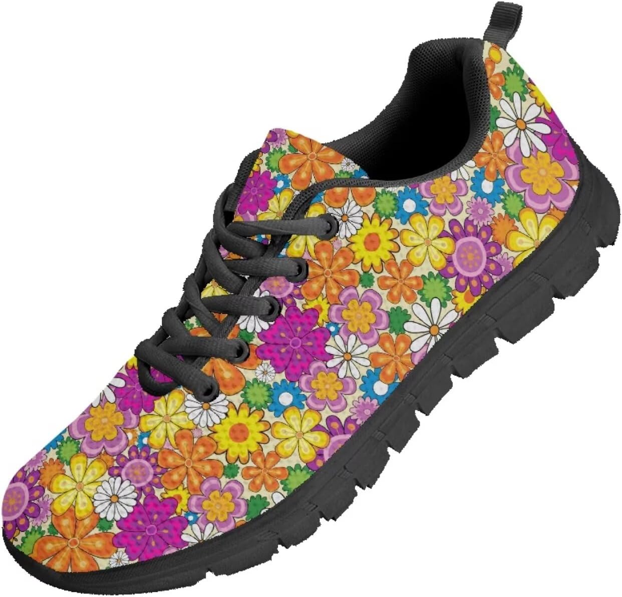 

Мужские кроссовки Funnydude Funny Print для прогулок, повседневные теннисные кроссовки, осенние, удобные, дышащие, Cartoon Floral