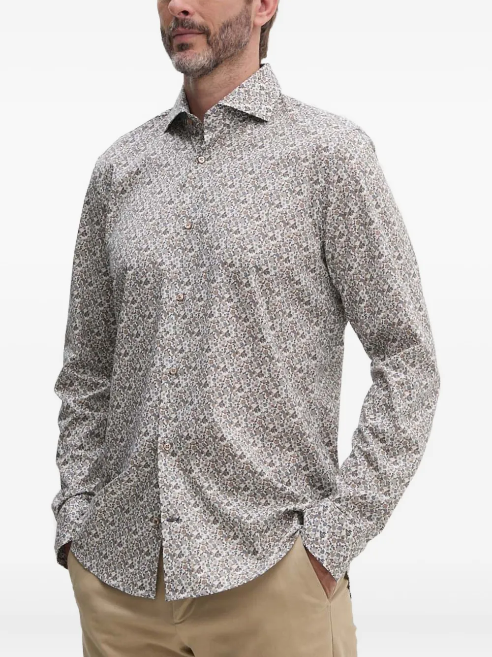 

Рубашка с цветочным принтом Joop!, нейтральный