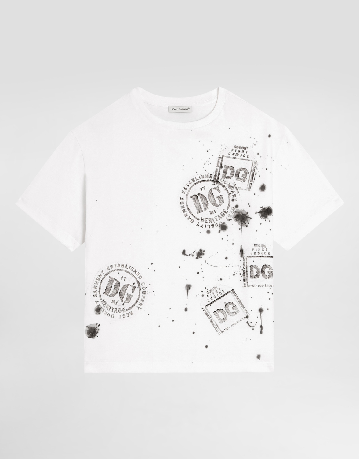 

Футболка из джерси с принтом DOLCE & GABBANA, белый