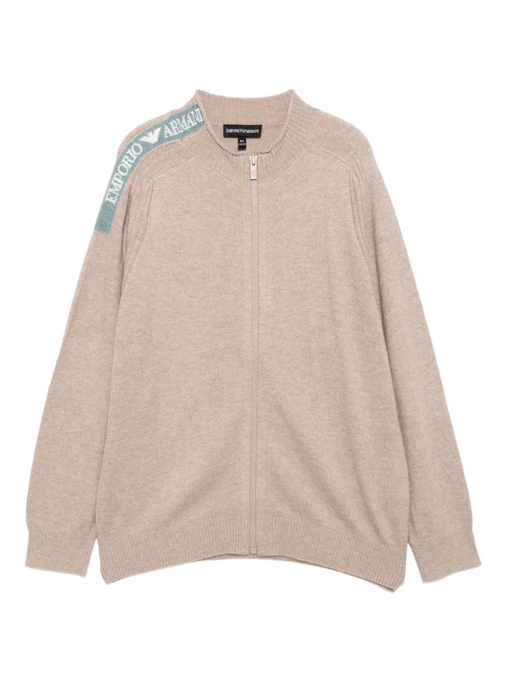 

Кардиган с логотипом Emporio Armani Kids, нейтральный