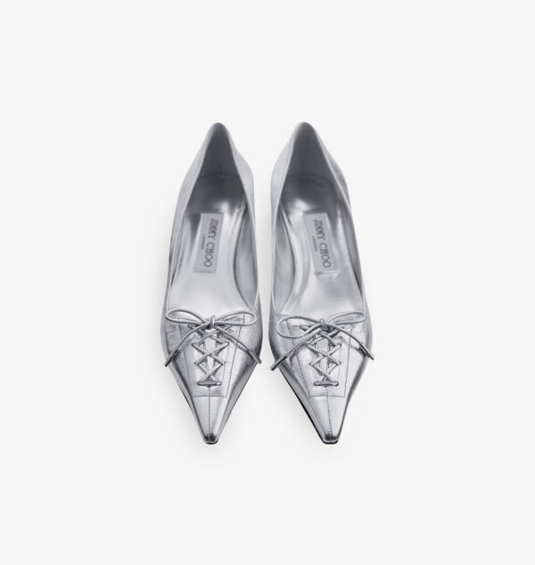 Туфли-Лодочки Scarlett 50 Vintage из металлизированной кожи Jimmy Choo, серебряный — фото 2