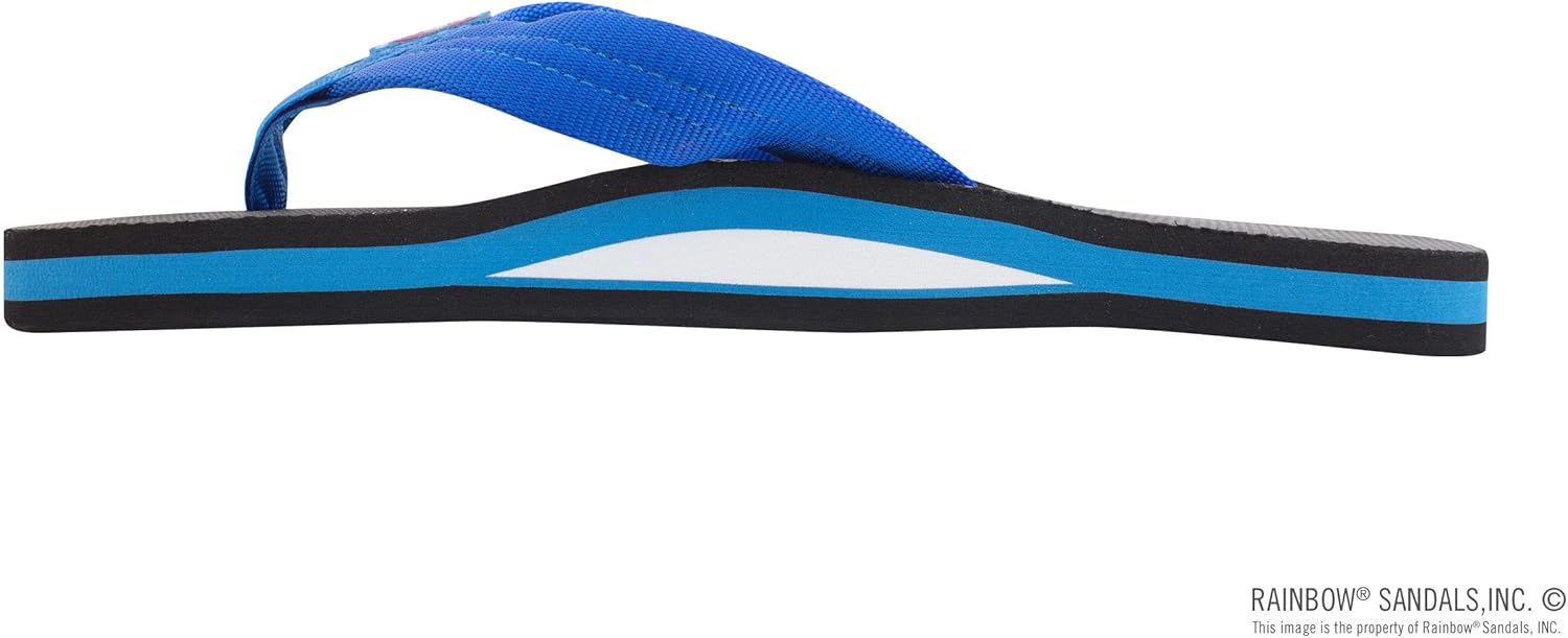 Мужские сандалии Rainbow Single Layer Soft Top 1" с верхом из мягкого материала и ремешком из нейлона, наполненным EVA Rainbow Sandals, синий/черный — фото 2