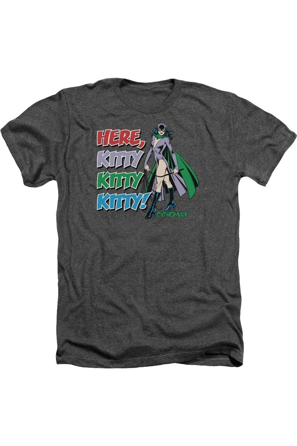 

DC Comics Here Kitty Adult Heather футболка / футболка Gildan, цвет charcoal