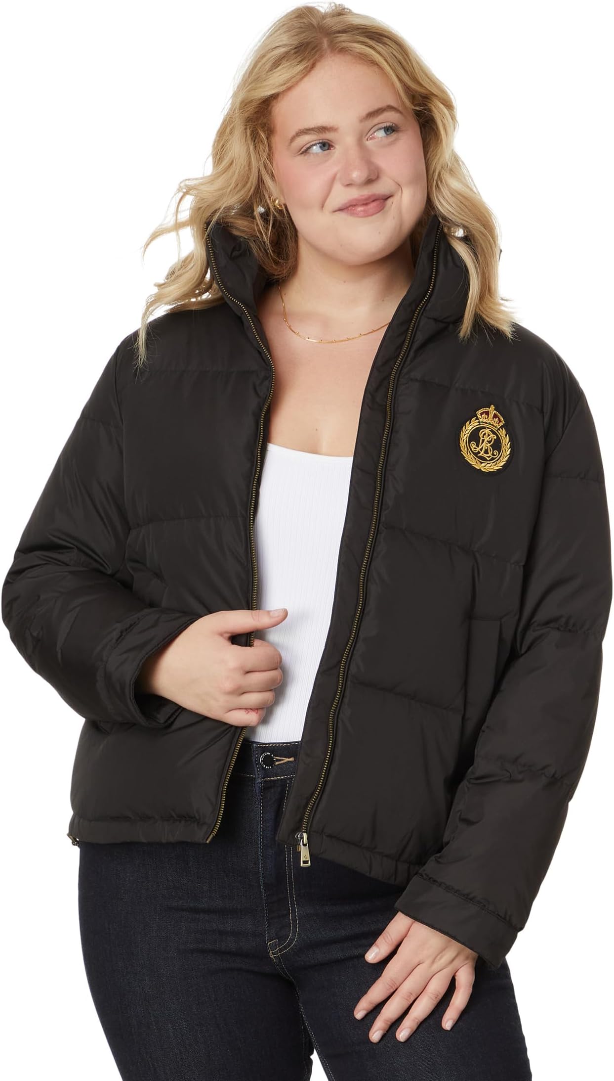 

Пуховик Lauren Ralph Lauren Short Puffer W New Crest, черный