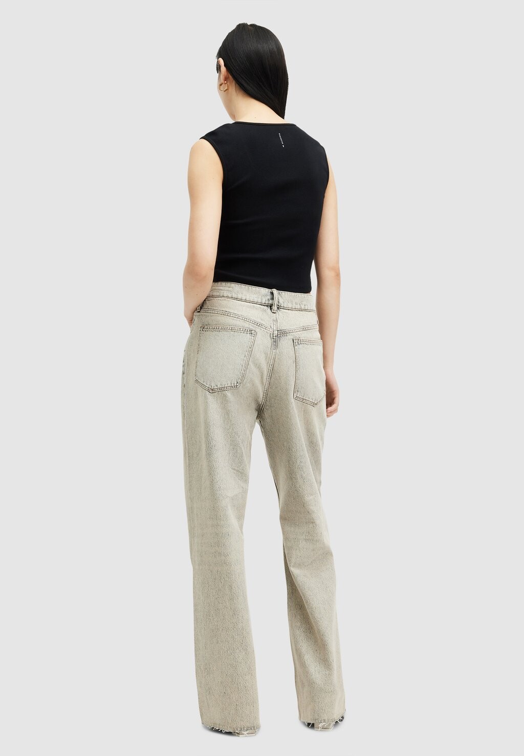 

Широкие джинсы Blake AllSaints, песочно-серый