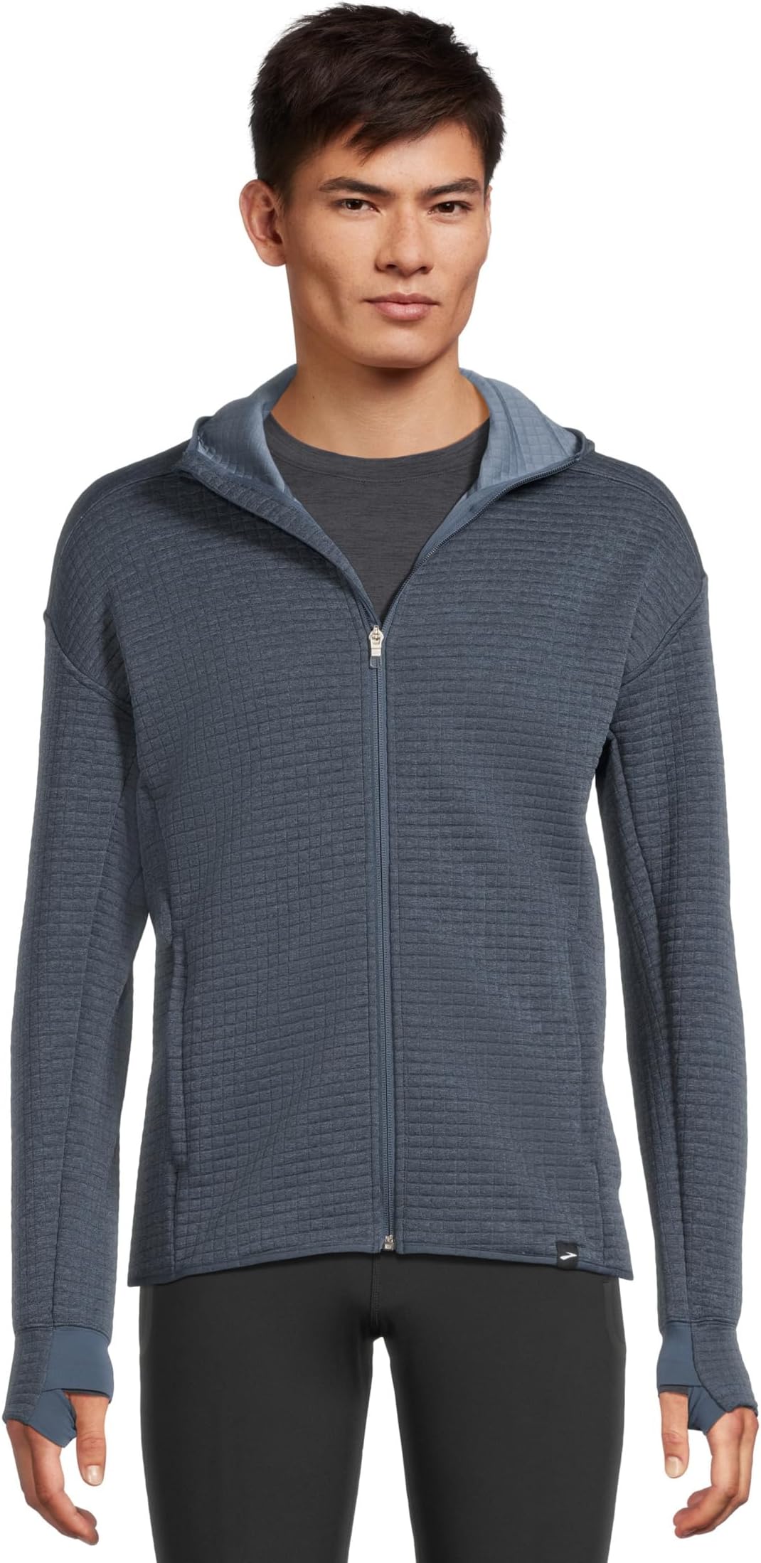 

Худи Brooks Activate Midweight Hoodie, цвет Heather Blue Slate