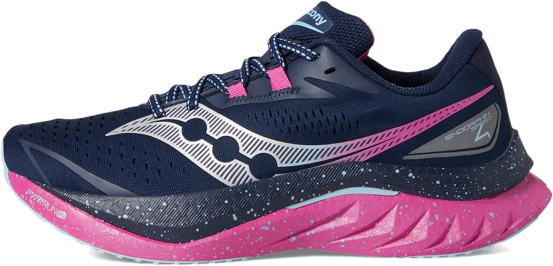 Кроссовки Saucony Women's Endorphin Speed 4, Navy/Fuchsia — фото 4