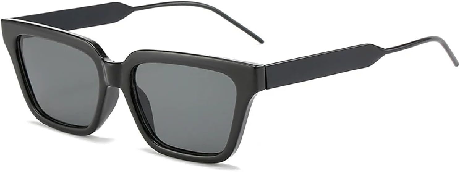 

Классические модные маленькие солнцезащитные очки для женщин и мужчин, винтажные металлические очки для активного отдыха и путешествий, защита от УФ-излучения UV400 TKKTLLT, Black Gray