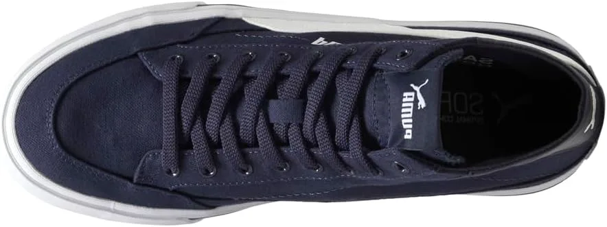 Мужские кроссовки PUMA Court Classic Vulcanized Mid Formstrip на шнуровке, повседневные - синие, синий — фото 4