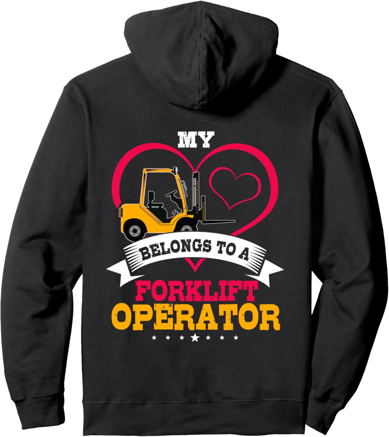 

Толстовка с рисунком, созданным женой оператора погрузчика Forklift Operator Gifts, черный