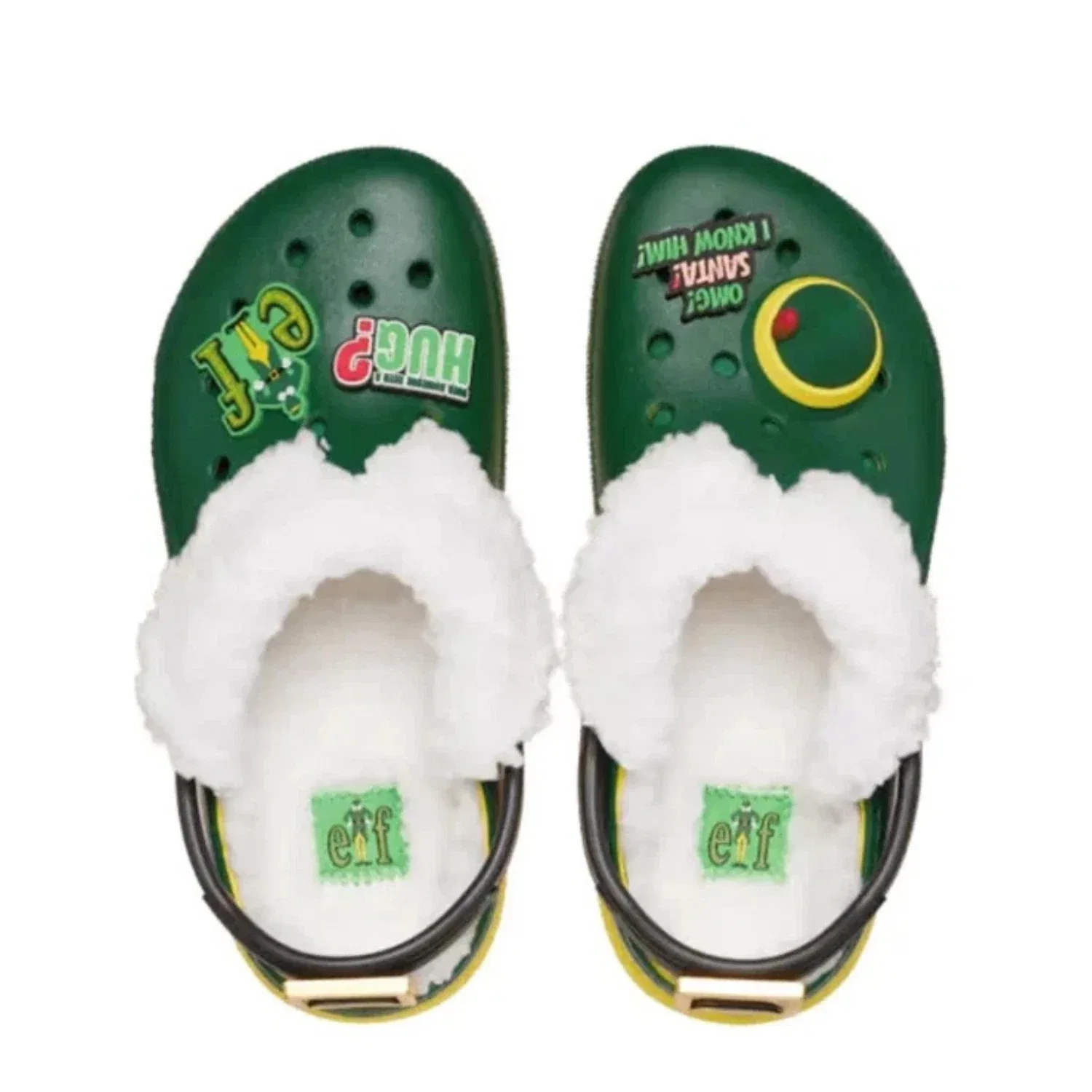 Crocs ELF Classic 209377-7C1 Сабо, зеленые, с круглым носком, без шнурков, KFC672 — фото 4