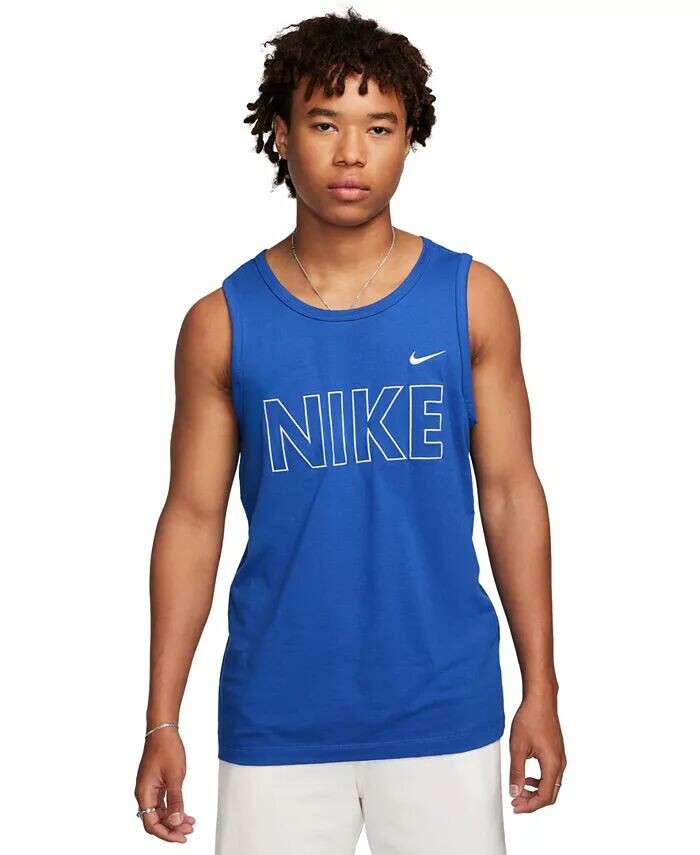 

Мужская спортивная майка с логотипом и графическим рисунком Nike, синий