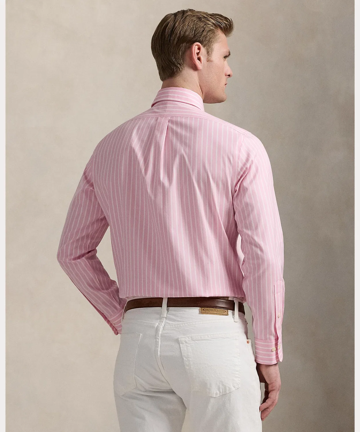 Классическая оксфордская рубашка с полосками, Ralph Lauren, хлопок, длинный рукав, мультиколор — фото 4