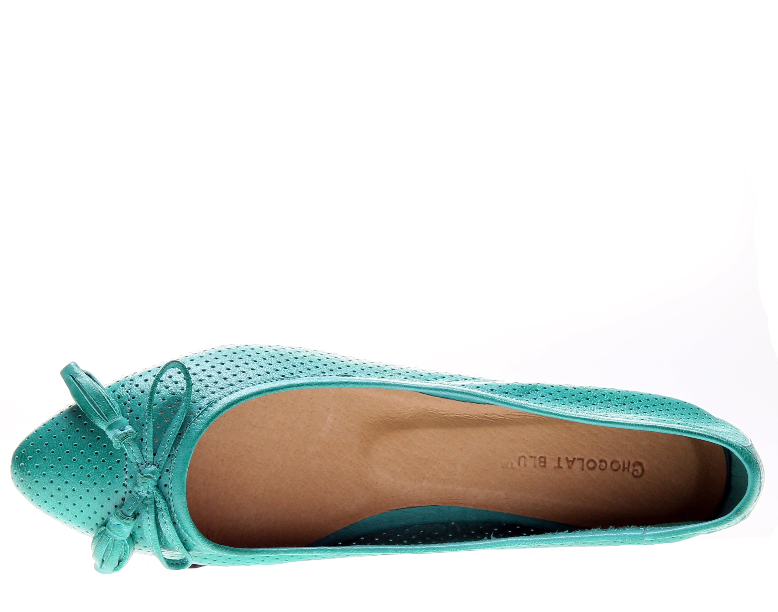 Туфли Chocolat Blu Gabriella мокасины зеленые кожаные женские — фото 4
