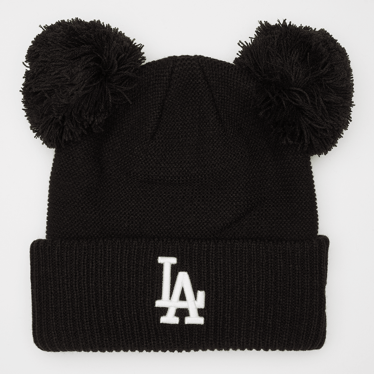 

Бейсболка New Era Female Knit Med Double Pom MLB Los Angeles Dodgers, черно-белый