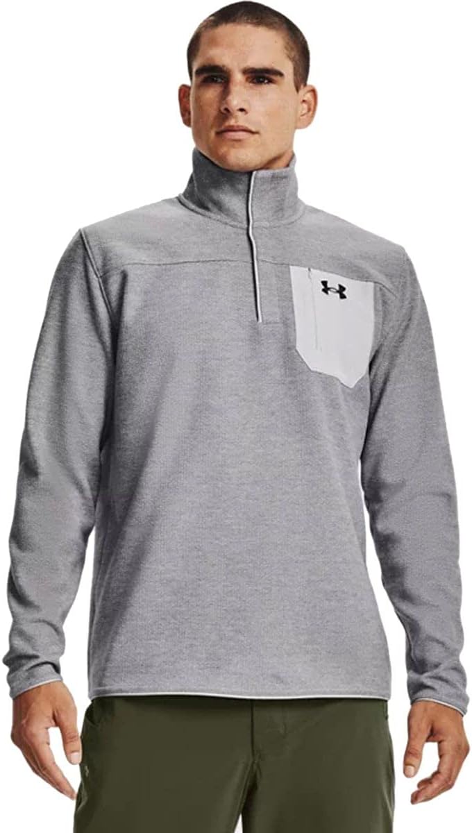 

Мужская футболка Under Armour Specialist Henley Grid, Halo Gray (014)/Black