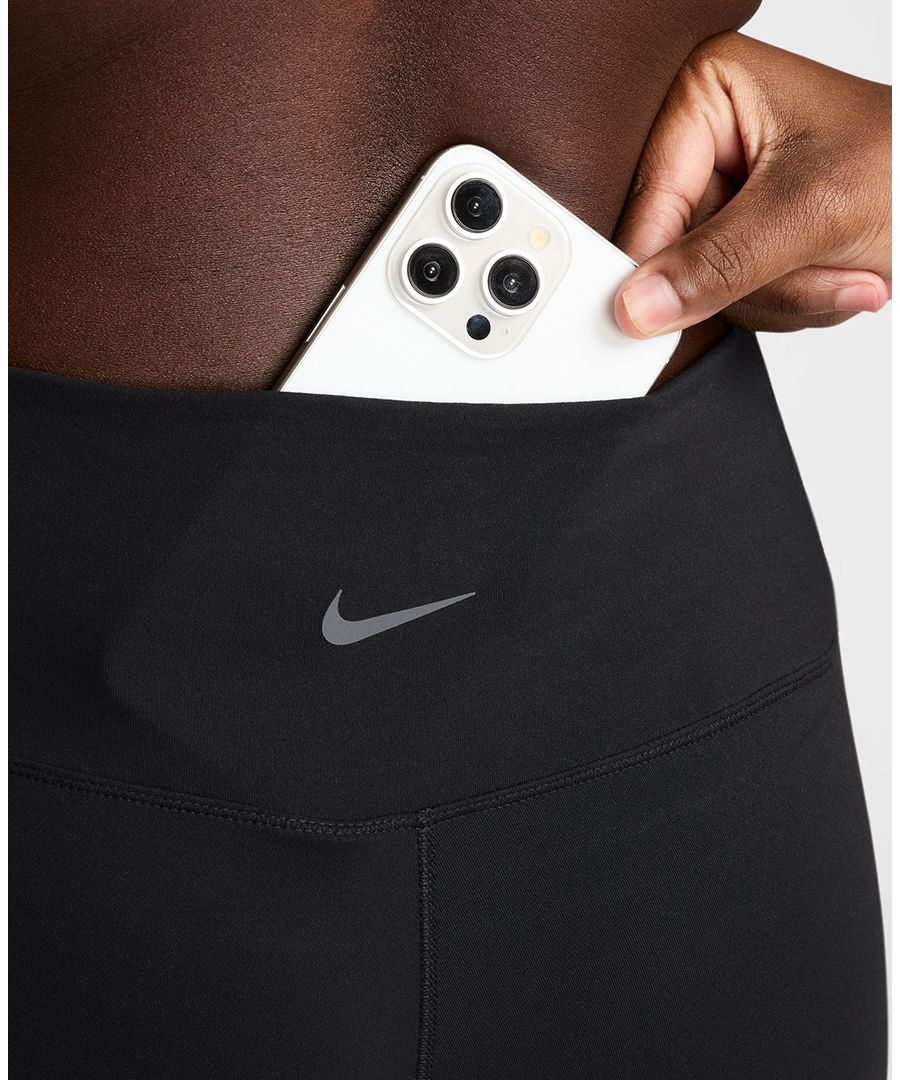 Женские бесшовные леггинсы с высокой талией спереди Nike, Black — фото 4