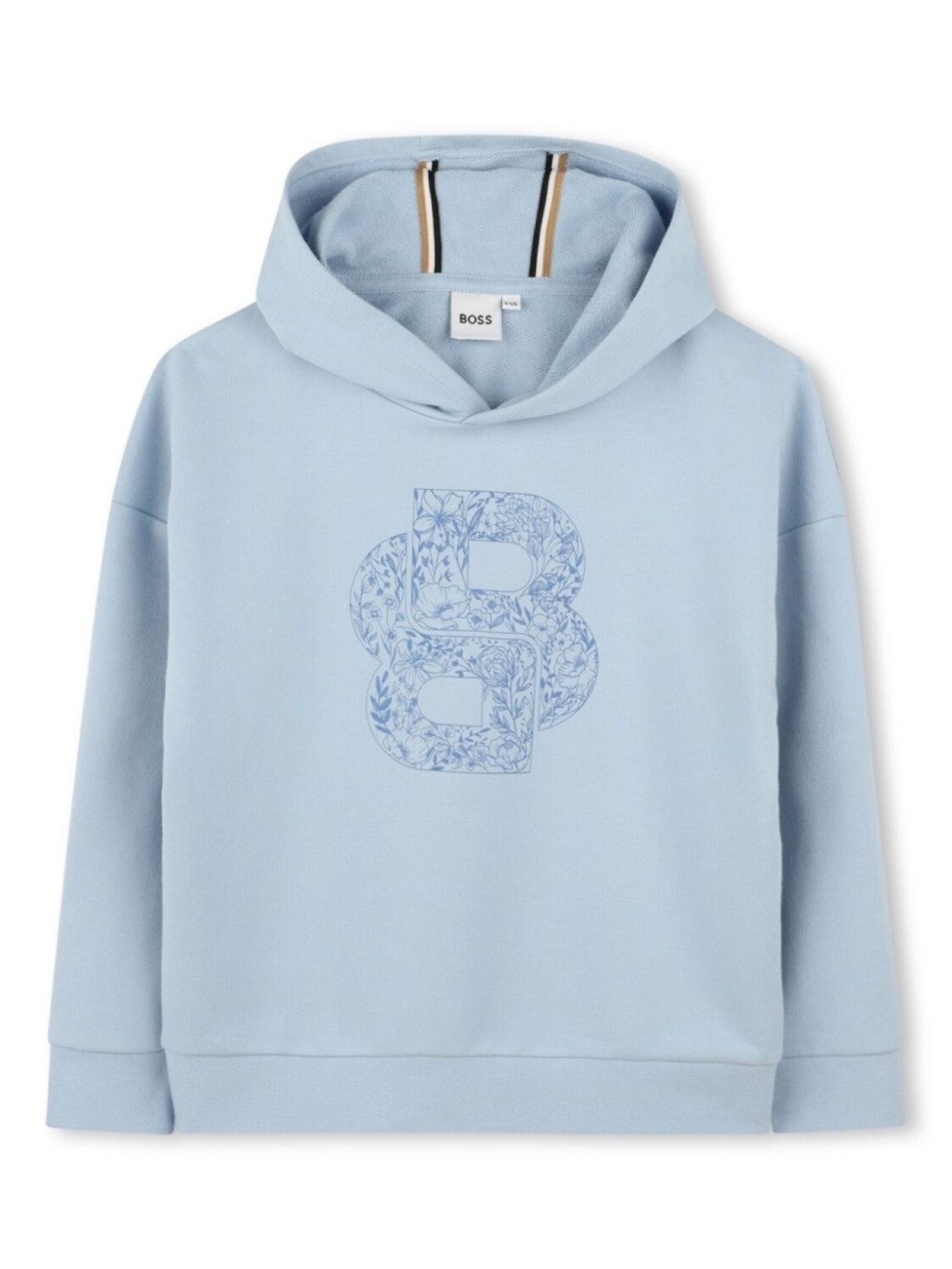

BOSS Kidswear худи с принтом Double B, синий