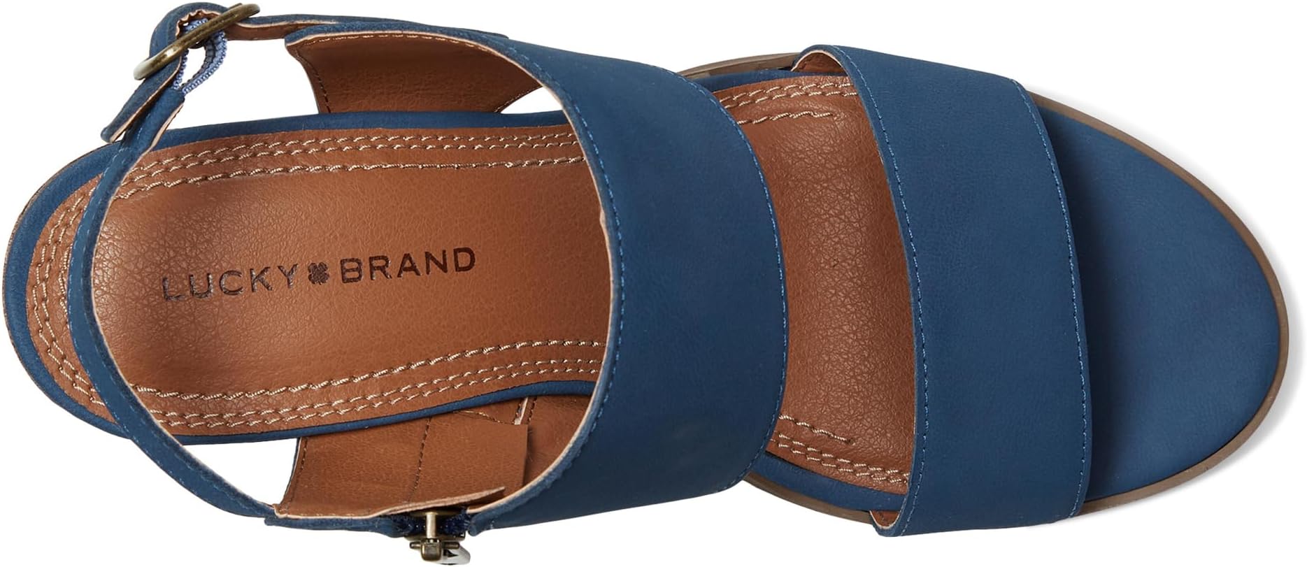 Сандалии Lucky Brand Dinzin Double Band Heeled Sandals, цвет Dark Chambray — фото 2