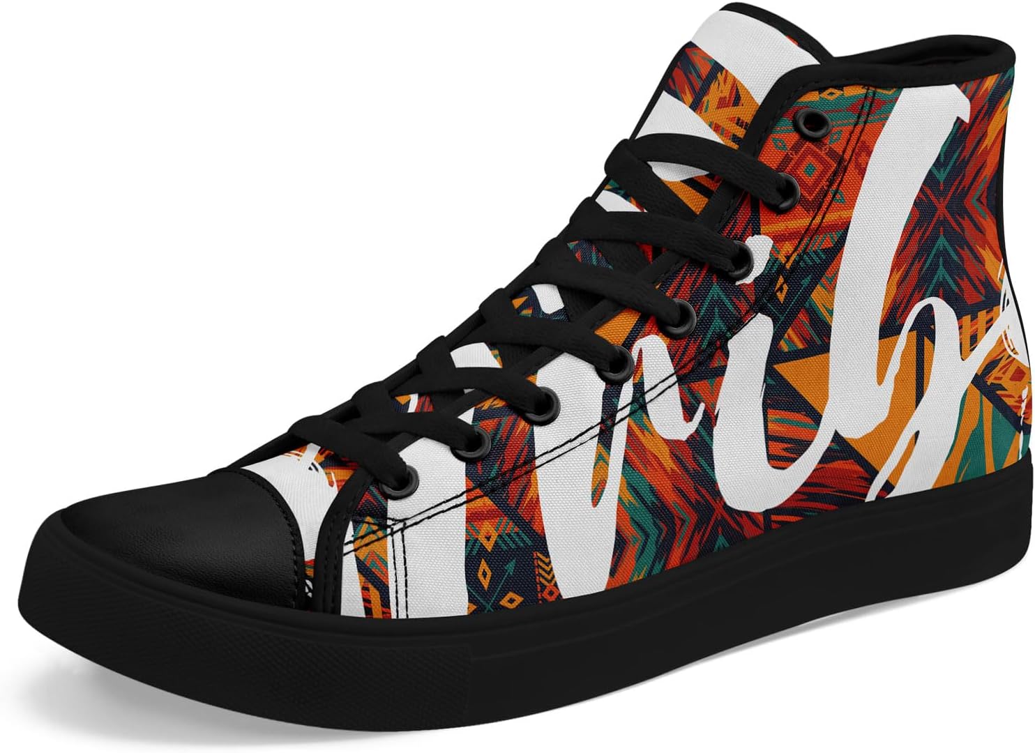 

Высокие кеды из канвы для мужчин и женщин - дышащие, легкие, этнические повседневные туфли с прочной резиновой подошвой Awsole, белый/черный/красный/желтый