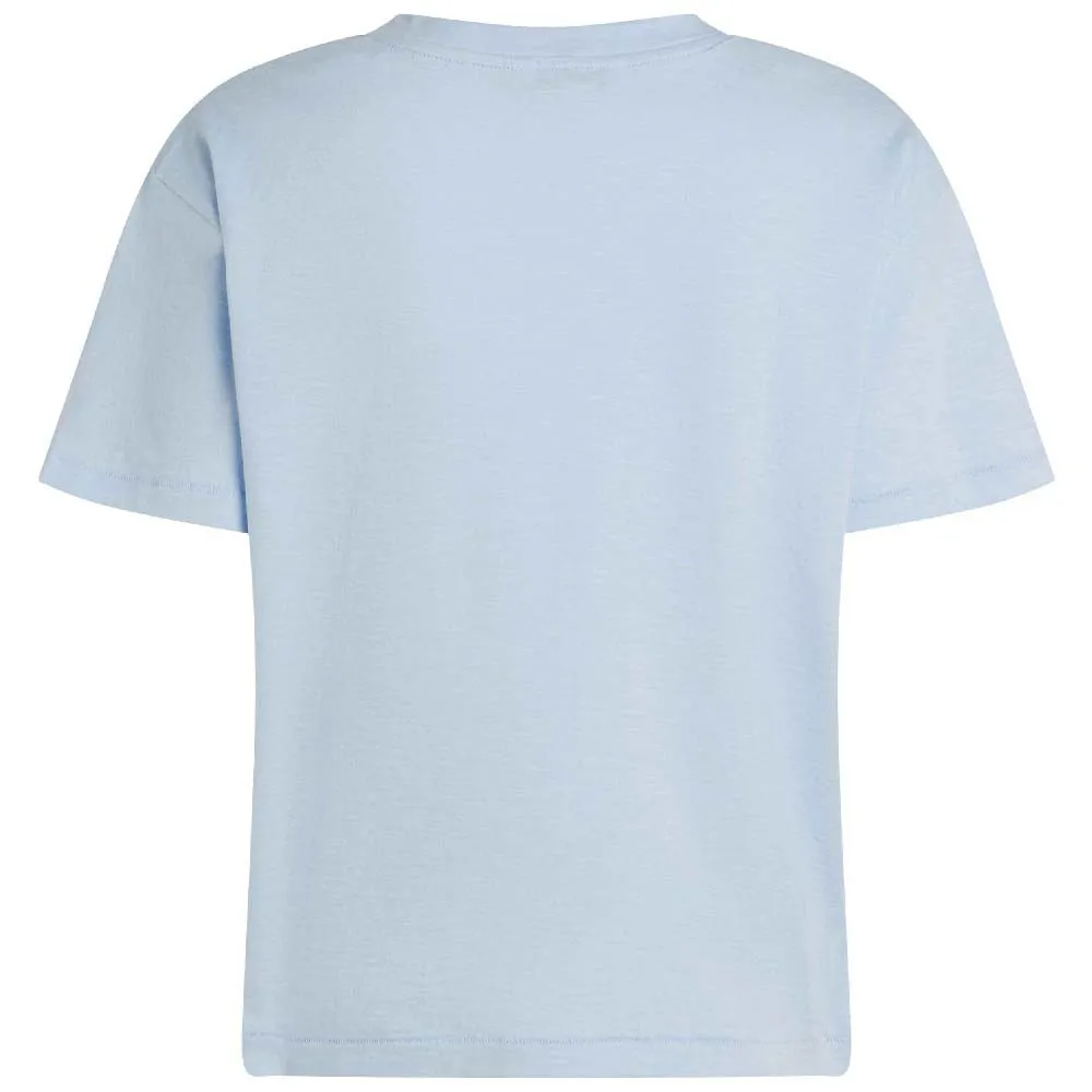 Футболка Tommy Hilfiger Slub Cropped short sleeve v neck, синий — фото 2