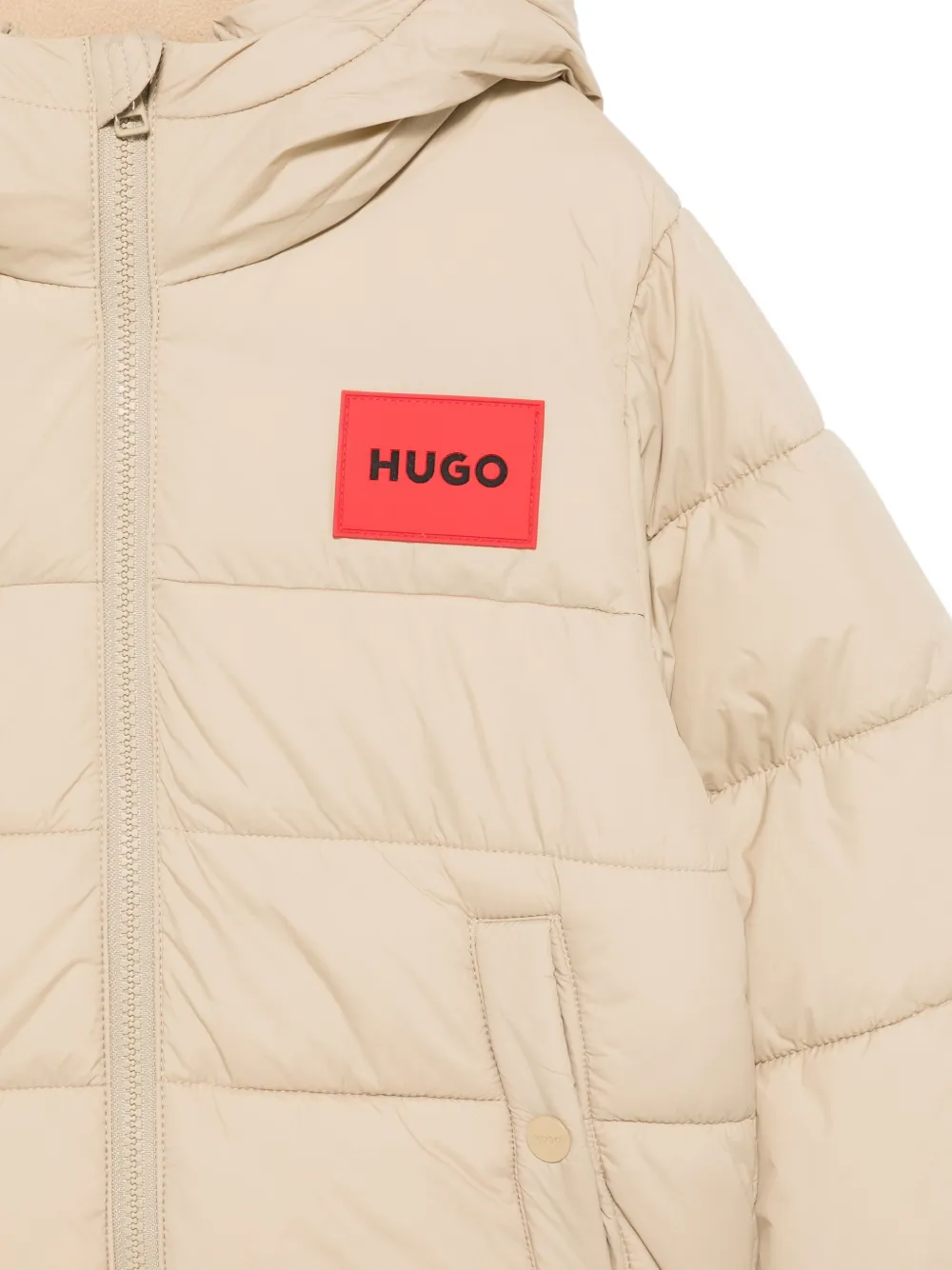 Стеганая утепленная куртка HUGO KIDS, нейтральный — фото 3