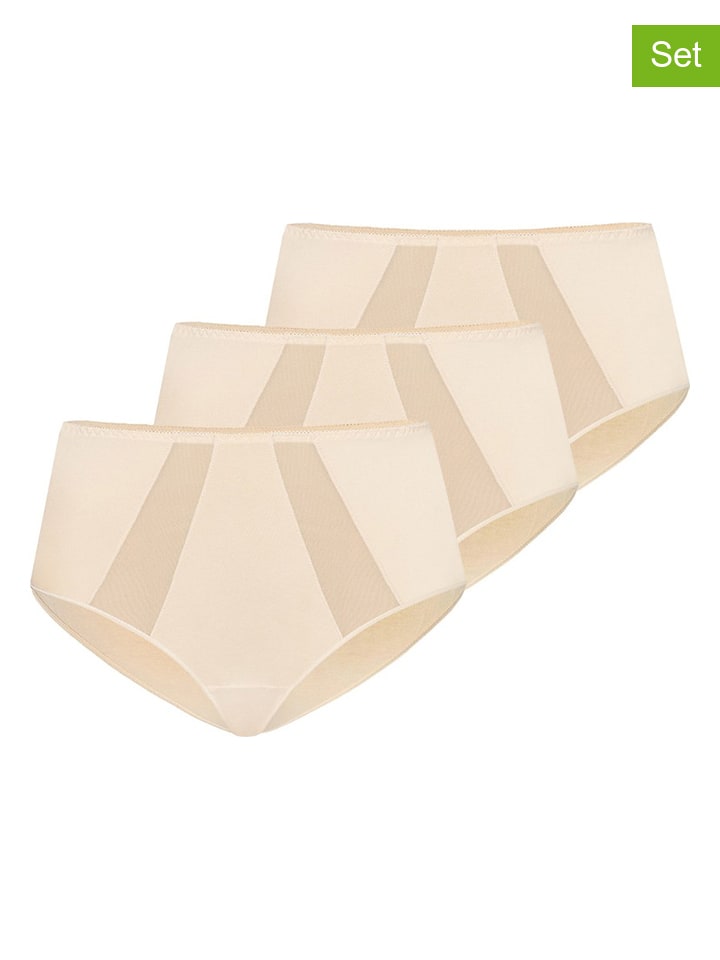 

Teyli Комплект из 3 трусов-слипов бежевого цвета