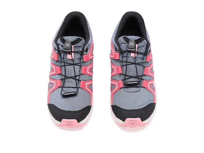 Кроссовки водонепроницаемые Speedcross Waterproof Salomon Kids, Grisaille/Hushed Violet/Rouge Red — фото 3