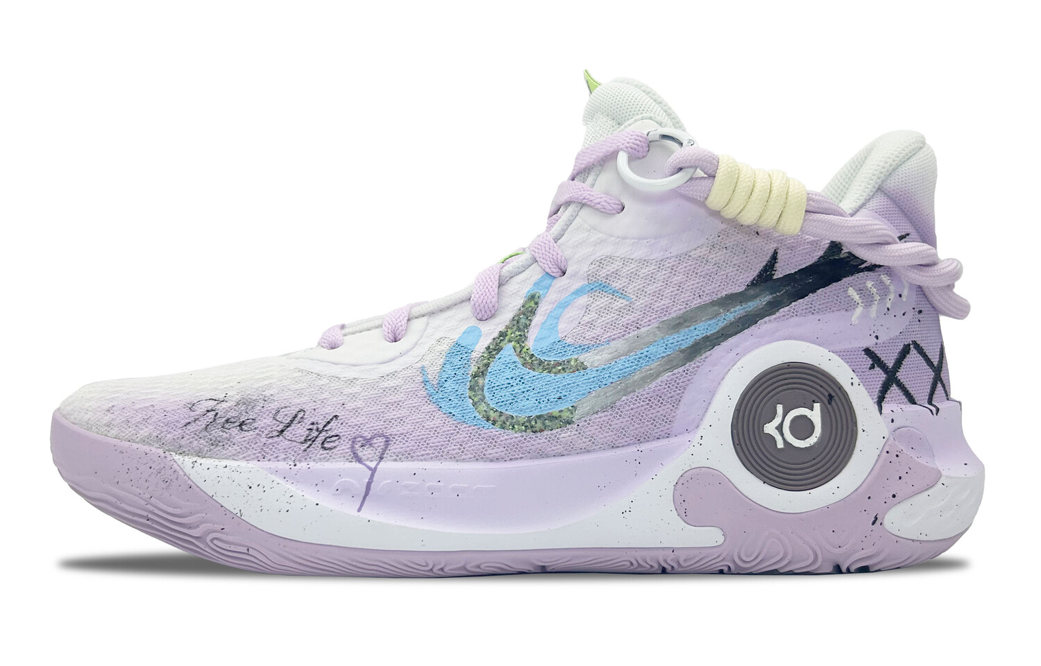 

Кроссовки Nike KD Trey 5 IX Vintage Basketball Shoes Unisex Mid-top White/purple, черный