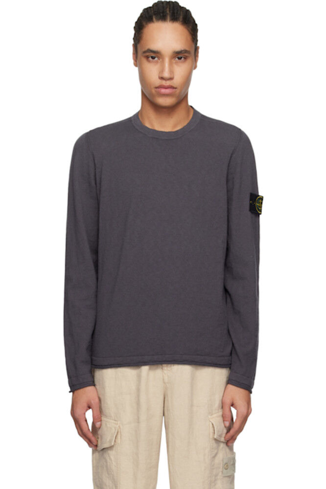 

Серый свитер из органического хлопка и нейлона Stone Island