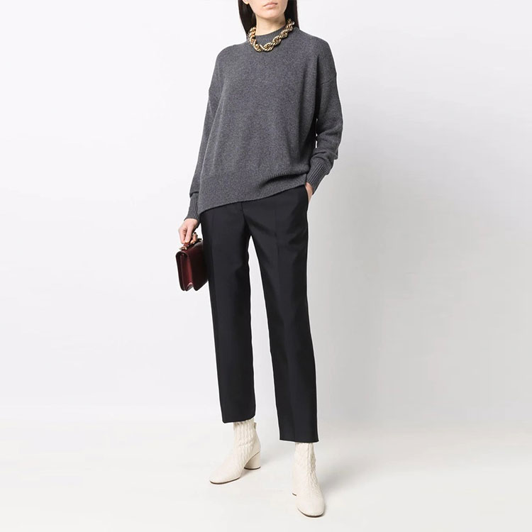 Женские повседневные брюки темно-синие JIL SANDER — фото 3