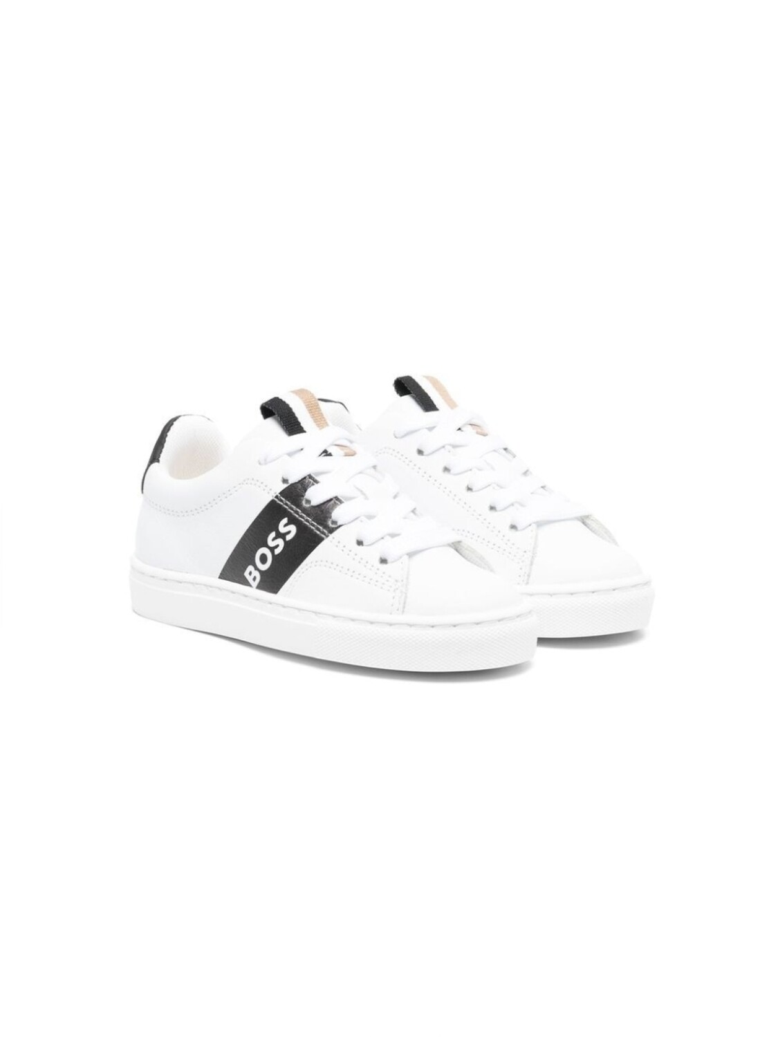 

BOSS Kidswear кеды с логотипом, белый