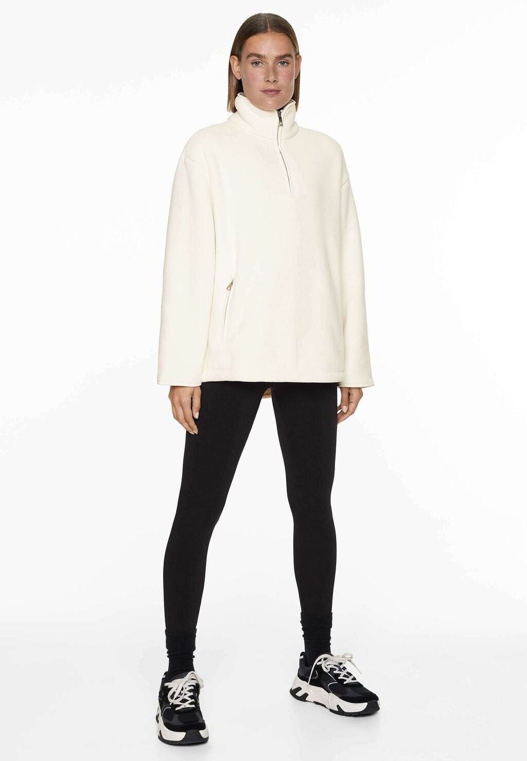 

Флисовый джемпер HALF ZIP OYSHO, серый