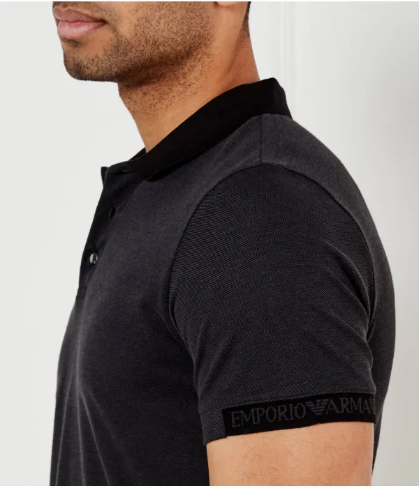 Футболка поло Regular fit Emporio Armani, черный — фото 4