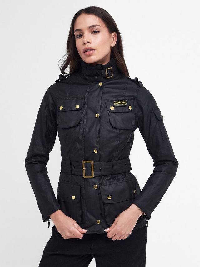 

Женская байкерская куртка международного класса Barbour, черный