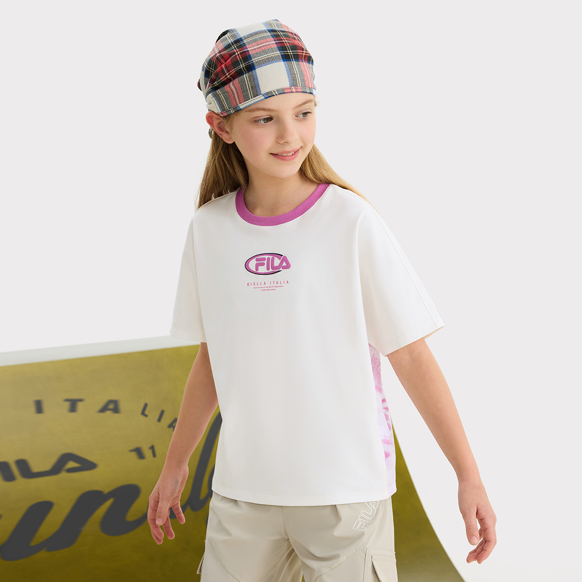 FILA KIDS Футболка cloud white для подростков — фото 4