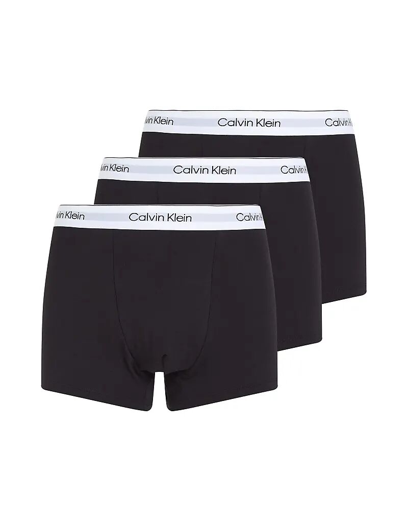 

Комплект из 3 трусов-стринги Calvin Klein Icon Cotton Stretch с вытачками, черного цвета