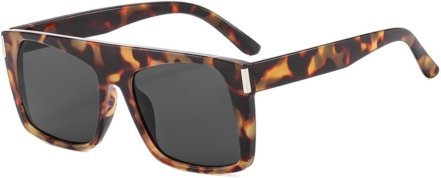 

Ретро-солнцезащитные очки для женщин с леопардовым принтом и защитой от УФ-излучения UV400, модные очки для мужчин с заклепками, трендовые в стиле панк TVTBBVV, Leopard Black