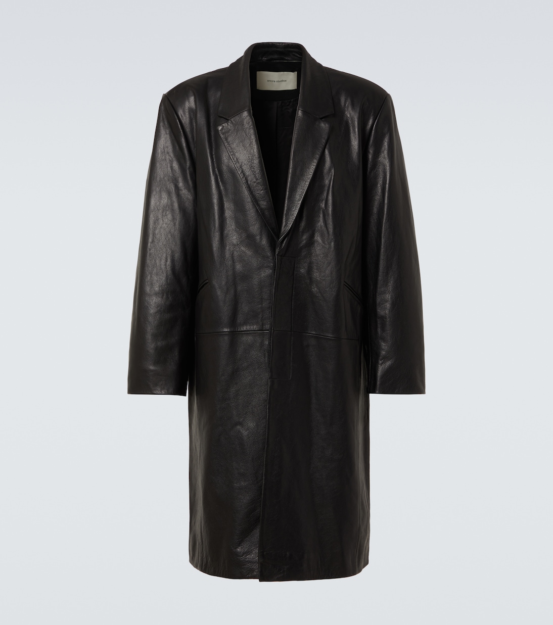 

Кожаное пальто большого размера Entire Studios, Black Leather