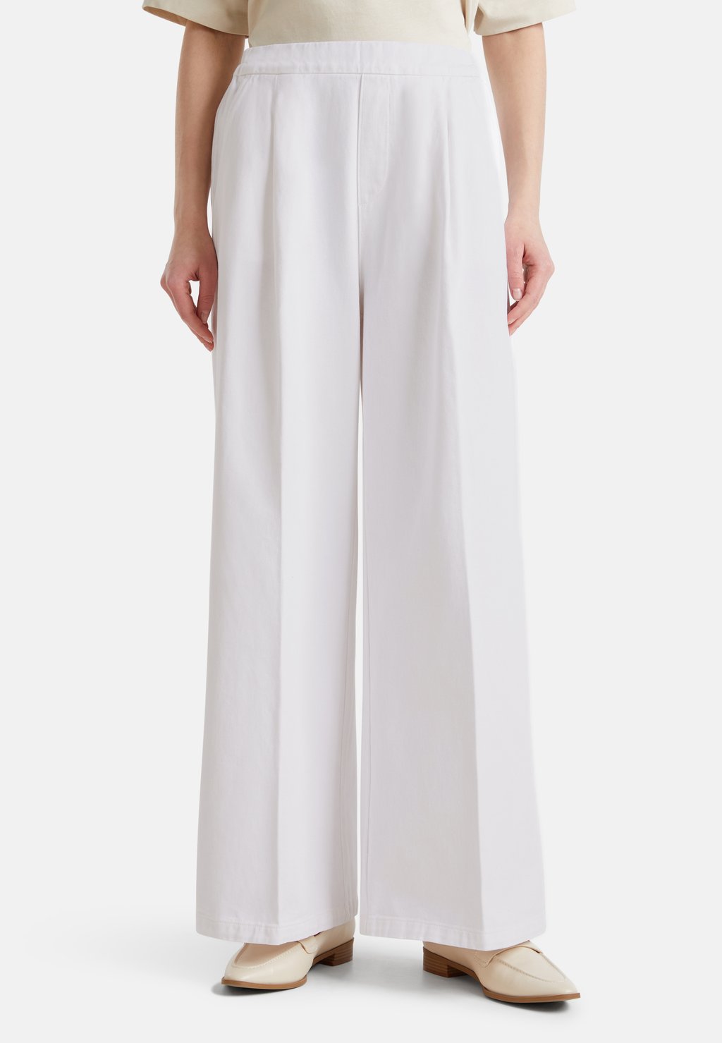 

Джинсы свободного кроя HIGH-WAISTED PALAZZO United Colors of Benetton, белый